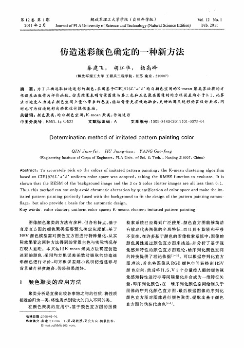 仿造迷彩颜色确定的一种新方法