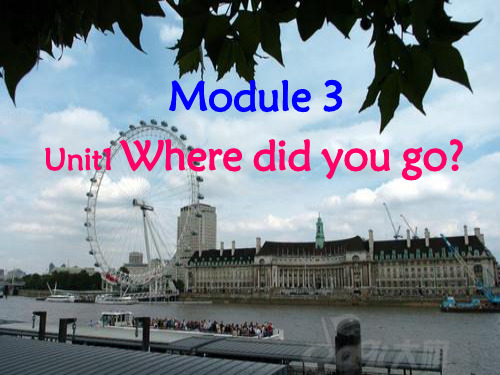 五年级上册英语课件-Module 3 Unit 1 Where did you go 外研社三起