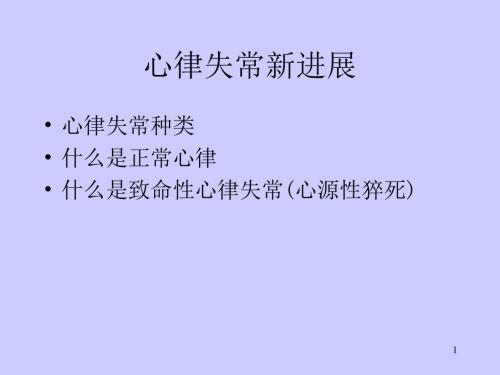 心律失常概念ppt课件