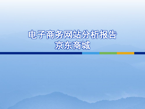 电子商务网站  京东商城分析报告