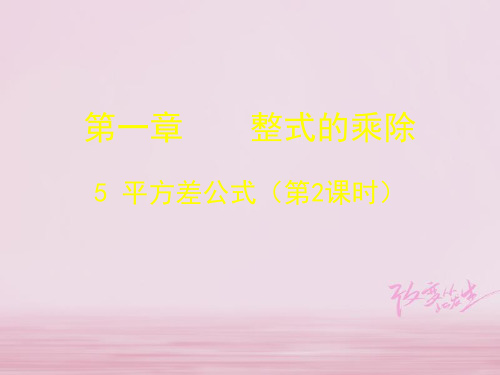 山东省郓城县随官屯镇七年级数学下册 第一章 整式的乘除 1.5 平方差公式(第2课时)课件 (新版)