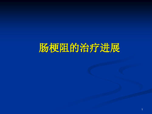 肠梗阻的治疗进展ppt演示课件