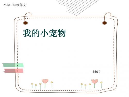 小学三年级作文《我的小宠物》550字(共9页PPT)