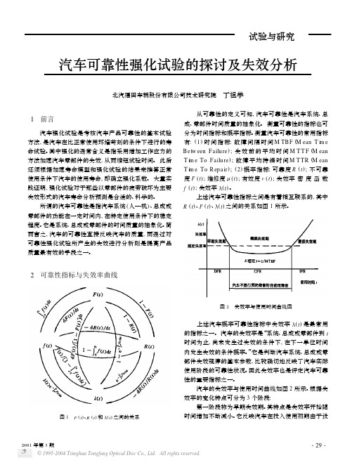 汽车可靠性强化试验的探讨及失效分析