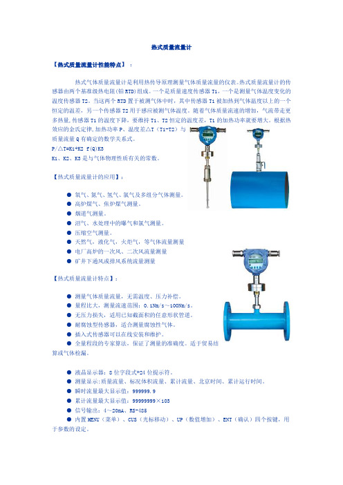 热式质量流量计