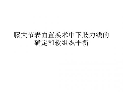 膝关节表面置换术中下肢力线的确定和软组织平衡(87页)