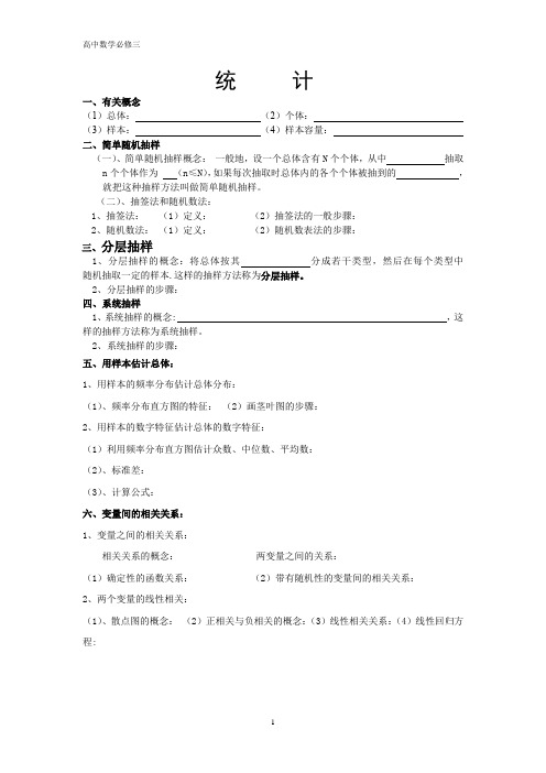 高中数学必修3知识点总结