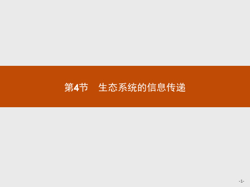 2018版高中生物人教版必修3课件：5.4 生态系统的信息传递