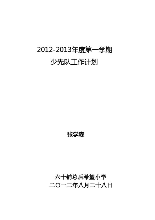 2012-2013计划