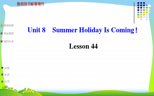 冀教版七年级Unit 8 Summer Holiday Is Coming!Lesson 44课课件