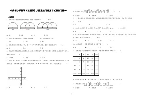 小升初小学数学《找规律》大题量练习总复习试卷练习题一