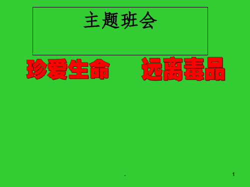 主题班会：珍爱生命-远离毒品(共37张)ppt课件