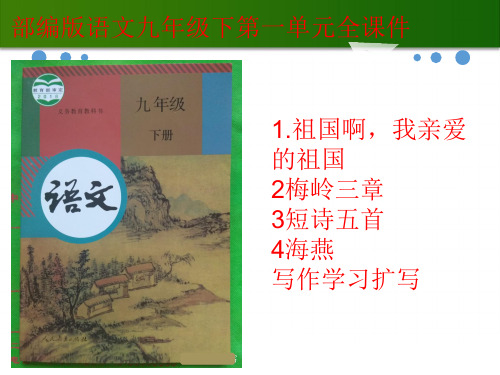 部编版(新人教)语文九年级下第一单元全课件(祖国啊,我亲爱的祖国梅岭三章短诗五首 海燕 写作学习扩写)