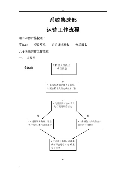 系统集成项目工作流程及管理