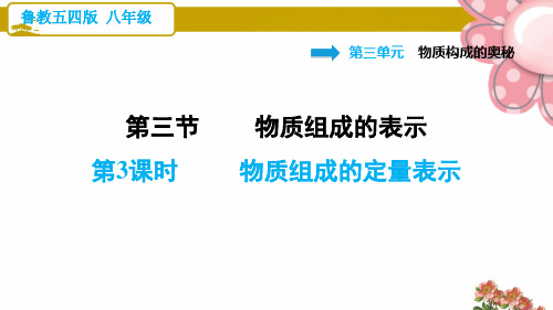 鲁教五四版八年级化学《物质组成的定量表示》ppt课件