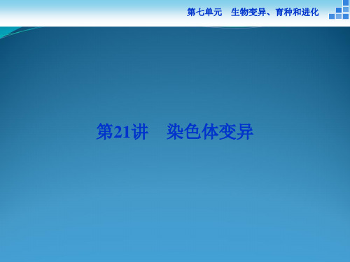 高三生物一轮复习课件 染色体变异