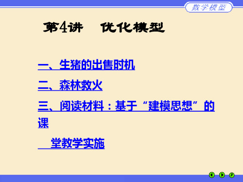 第4讲(优化模型之生猪的出售时机与森林救火)