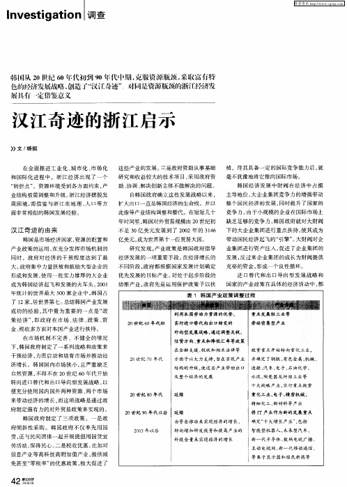 汉江奇迹的浙江启示