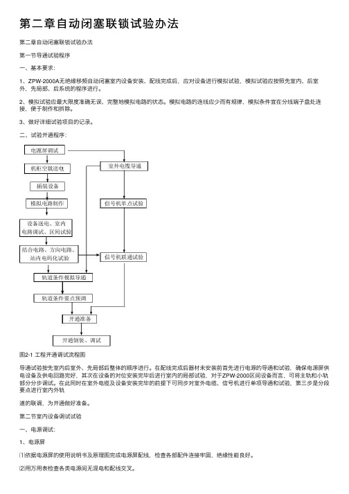 第二章自动闭塞联锁试验办法