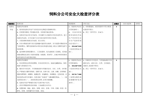 饲料分公司安全检查表..