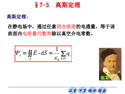 大学物理 第七章 高斯定理