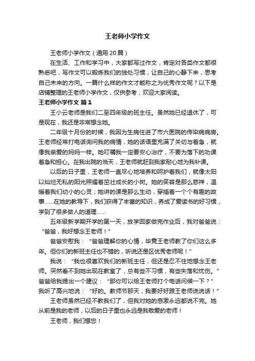 王老师小学作文