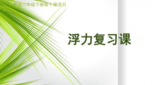 人教初中物理八下《10第10章 浮力复习》课件 (23张PPT)(共23张PPT)