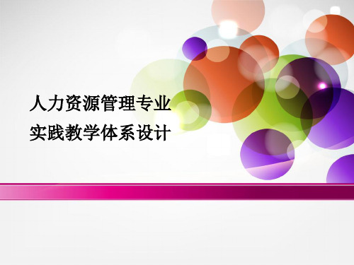 人力资源管理专业实践教学体系设计模板PPT课件