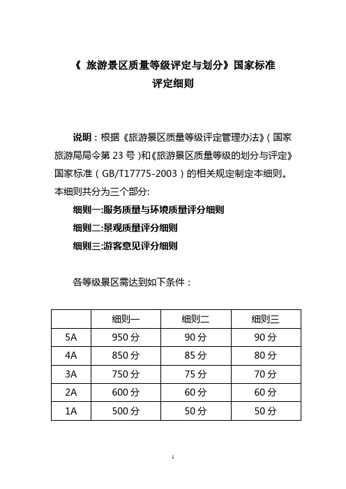 旅游景区质量等级评定与划(最新)