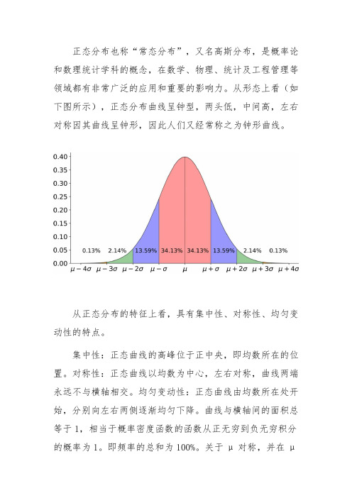 正态分布表示