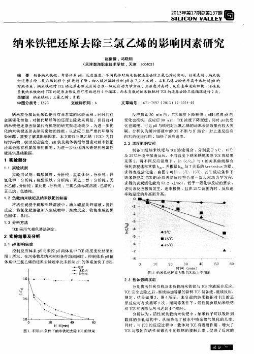 纳米铁钯还原去除三氯乙烯的影响因素研究