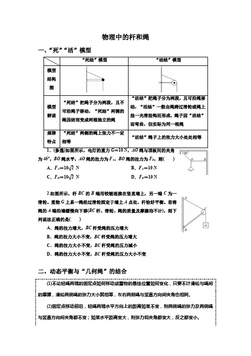 物理中的杆和绳