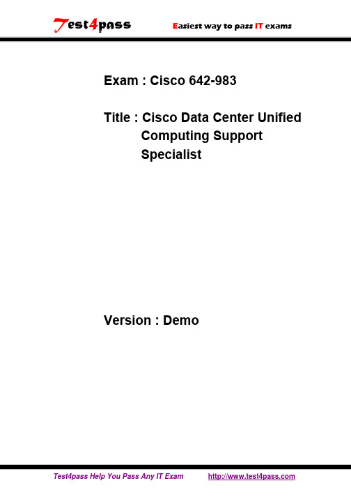 Test4pass Cisco 642-983 exam dumps