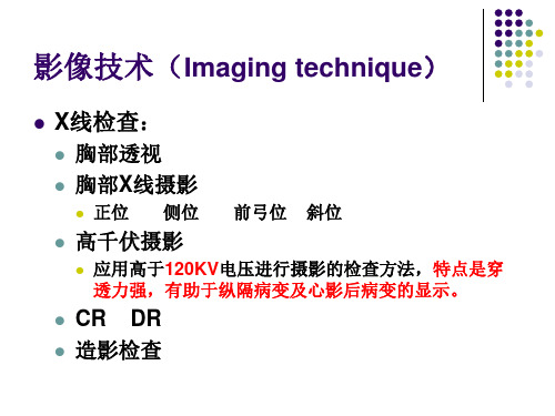 呼吸系统 正常影像学表现 呼吸系统正常影像学表现 医学影像诊断课件