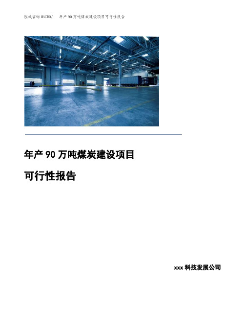 年产90万吨煤炭建设项目可行性报告