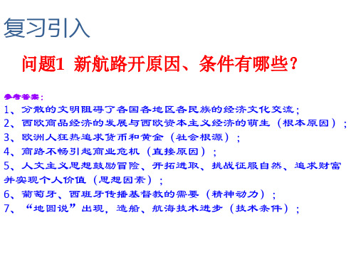 高中历史必修二《专题五走向世界的资本主义市场二血与火的征服与掠夺》1024人民版PPT课件