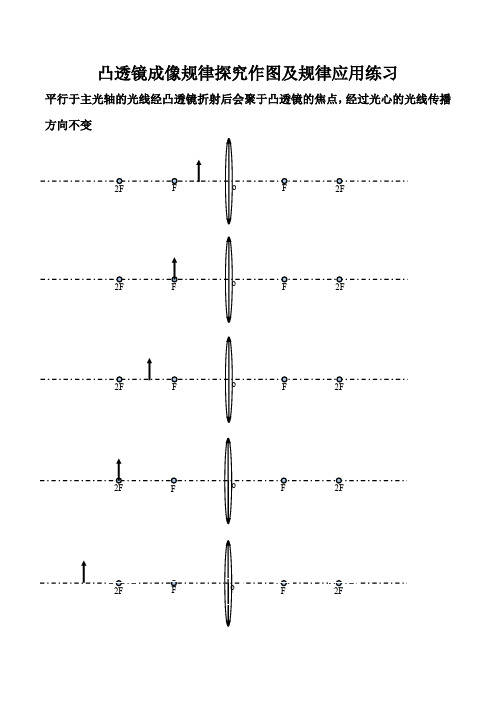 凸透镜成像规律探究作图 及规律应用习题
