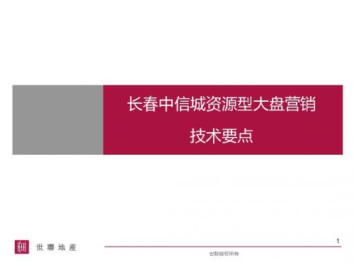 长春中信城集团专业线pk大赛资源型大盘营销技术要点