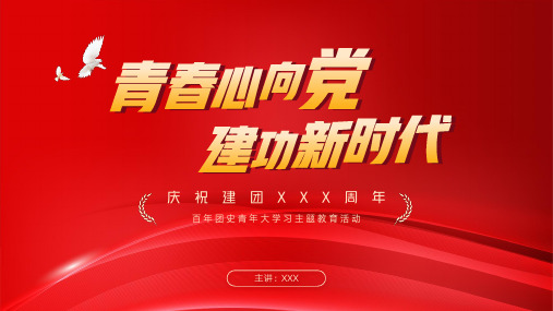 建团XX周年百年团史青年大学习PPT