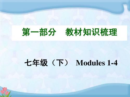 2015年中考英语(安徽,外研版)教材知识梳理七年级(下)Modules1-4课件