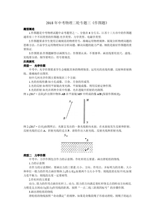 2018年中考物理二轮专题三《作图题》