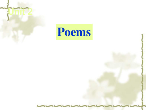 人教版选修6%3AUnit 2 Poems Warming up(共47张PPT)