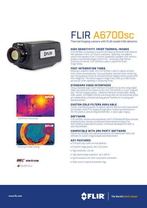 FLIR A6700sc 高敏感度冷凝InSb检测器热成像相机说明书