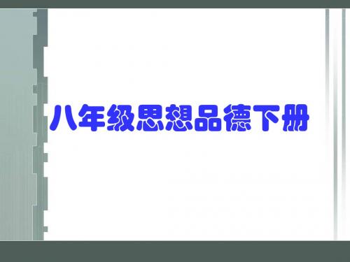 丁晓祥八年级思想品德下册总复习