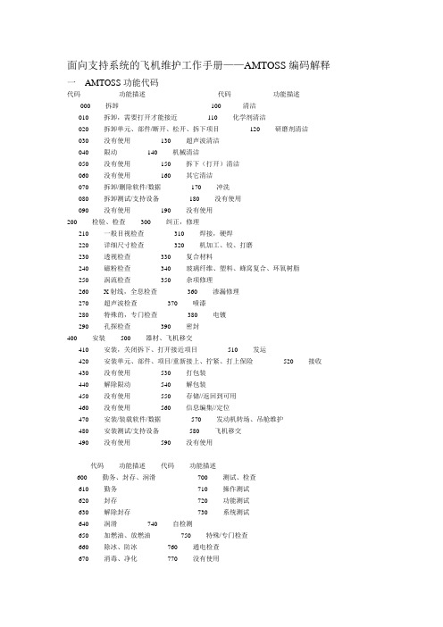 面向支持系统的飞机维护工作手册 AMTOSS