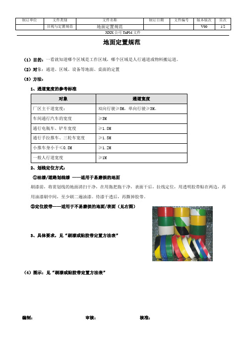 06-范例-目视与定置管理规范1-地面定置线规范