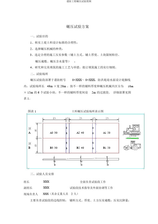 堤防工程碾压试验简例