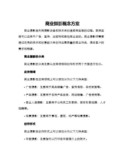 商业摄影概念方案