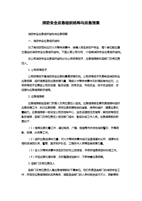 消防安全应急组织结构与应急预案