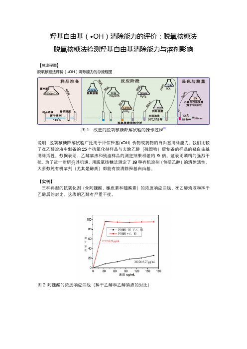 羟基自由基清除能力的抗氧化能力评价 脱氧核糖法